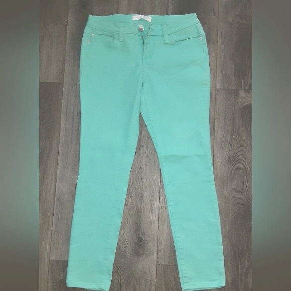 No boundaries womans turquoise jeggings - Picture 1 of 5